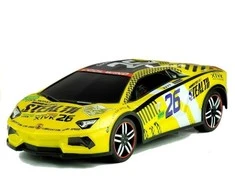 Lean Toys Radijo bangomis valdomas automobilis, geltonas