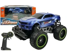 Lean Toys Mėlyna Nuotoliniu būdu valdomas automobilis R/C 6,5 km/h High Wheels Mėlyna