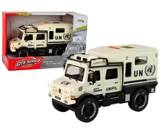 Žaislinis visureigis City Service Lean Toys, baltas, 24x13,5x10 cm
