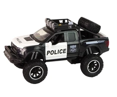 Žaislinis policijos visureigis Lean Toys, baltas/juodas, 24x13,5x10 cm