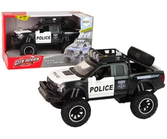 Žaislinis policijos visureigis Lean Toys, baltas/juodas, 24x13,5x10 cm