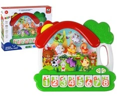 Lean Toys Vaikiškas pianinas su gyvūnais ir anglų kalbos mokymosi funkcija