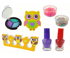 Lean Cars Kosmetikos ir nagų dailės rinkinys vaikams LeanToys Owl Nail Art Makeup Set, 1 vnt.