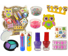 Lean Cars Kosmetikos ir nagų dailės rinkinys vaikams LeanToys Owl Nail Art Makeup Set, 1 vnt.