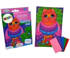 Lean Toys Pasidaryk pats rinkinys Spalvinga pelėdos mozaika