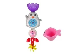 Vandens žaislas vaikams Lean Toys su pingvinu ir gėle