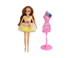 Lean Toys Lėlė su persirengimo kambariu ir priedais