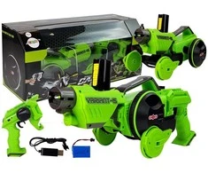 Lean Toys Nuotoliniu būdu valdomas automobilis-pistoletas 2in1, žalias