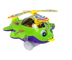 Lean Toys Lėktuvo stūmiklis su rankena, žalias