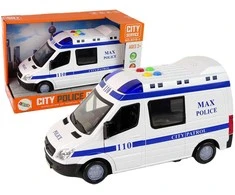 Lean Toys Policijos automobilis su frikcine pavara ir efektais LeanToys