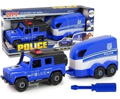 Lean Toys Policijos visureigis su priekaba LeanToys