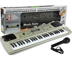 Lean Toys Vaikiškas muzikinis sintezatorius su USB mikrofonu