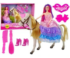 Princesės lėlė su baltu poniu Lean Toys