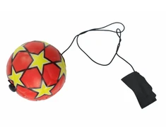 Lean Toys Raudonas PU kamuolys su elastine juosta, 6 cm, žvaigždės