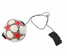 Lean Toys Elastinis kamuoliukas, 6 cm, baltas su raudonomis žvaigždėmis