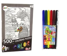 Dėlionė Lean Toys Žuvys, 500 detalių, 70x50 cm