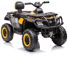Lean Cars Vaikiškas geltonas elektrinis keturratis Quad S615 24V