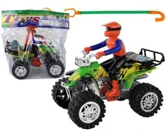 Lean Toys Keturratis su trinties varikliu ir bekelės ratais