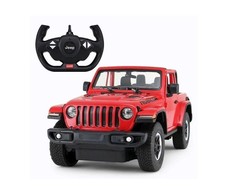 Rastar Nuotoliniu būdu valdomas raudonas Jeep Wrangler Rubicon 1:14 modelis