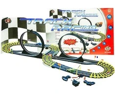 Lean Toys Automobilių lenktynių trasa su dviem mašinomis, 565 cm
