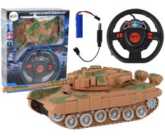 Rc tankas su efektais Lean Toys, rudas