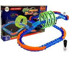 Lean Toys Lenktynių trasa su nuotoliniu būdu valdomu automobiliu, 105x67x23 cm