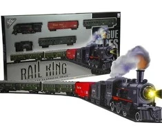 Lean Toys Rail King žaislinis traukinio rinkinys