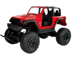Lean Toys Džipas 4x4 su nuotolinio valdymo pultu 1:8, raudonas, 3 m.+