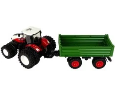 Lean Toys RC traktorius su priekaba 1:24 Raudona žalia