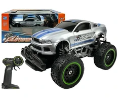 Lean Toys Cliber R/C nuotoliniu būdu valdomas automobilis su aukštais sidabro spalvos ratais