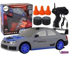 Lean Toys Pilkas R/C sportinis automobilis 1:24 – keičiamų ratų komplektas