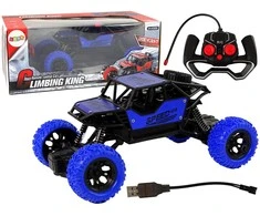 Nuotoliniu būdu valdomas automobilis Lean Toys 1:18, mėlynas