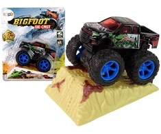 Lean Toys Žaislinis Monster Truck sunkvežimis su traukimo mechanizmu ir guminių padangų sistema
