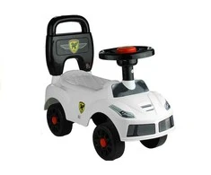 Lean Cars Paspiriama mašinėlė Lean Toys, balta