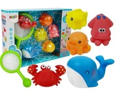 Lean Toys Vonios žaislai jūros gyvūnai su gaudykle