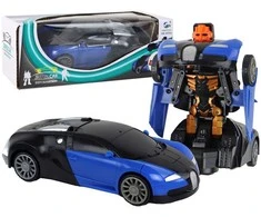 Automobilis - robotas 2in1 Lean toys Bugatti, mėlynas