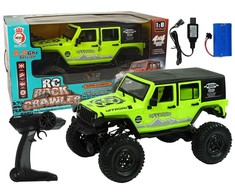 Lean Toys Rock Crawler 2.4 GHz Žalias 4x4 Amortizatoriai