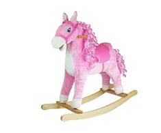 Lean Toys Rožinė Rocking Horse 74cm Rožinė