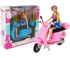 Lean Toys Lėlė su motoroleriu LeanToys