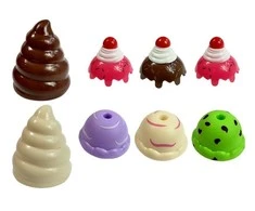Lean Toys Žaislų rinkinys saldumynų vakarėliui su tortu ir ledais