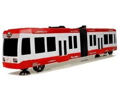 Šarnyrinis troleibusas su frikcine pavara Lean Toys, raudonas