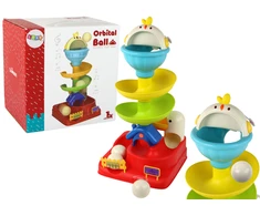 Lean Toys Sensorinis žaislas Falling Ball Egg Chicken Slide