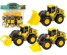 Žaislinis statybinių transporto priemonių rinkinys Lean Toys, geltonas, 3vnt.