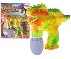 Lean Toys Dinozaurų formos muilo burbulų aparatas vaikams, 26x21x5 cm
