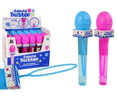 Lean Toys Muilo burbulų mikrofonas, 70 ml, mėlyna ir rožinė