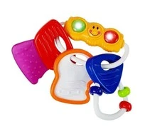 Lean Toys Kramtukas barškutis šviečiantys raktai