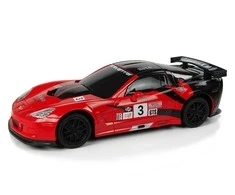 Lean Toys Nuotoliniu būdu valdomas sportinis automobilis Corvette C6.R, 2.4 G, 1:24, raudonas