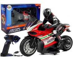 Lean Sport Nuotoliniu būdu valdomas sportinis motociklas 2.4G, raudonas