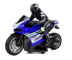 Lean Toys Nuotoliniu būdu valdomas sportinis motociklas, mėlynas