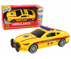 Žaislinis sportinis greitosios pagalbos automobilis Lean Toys, geltona